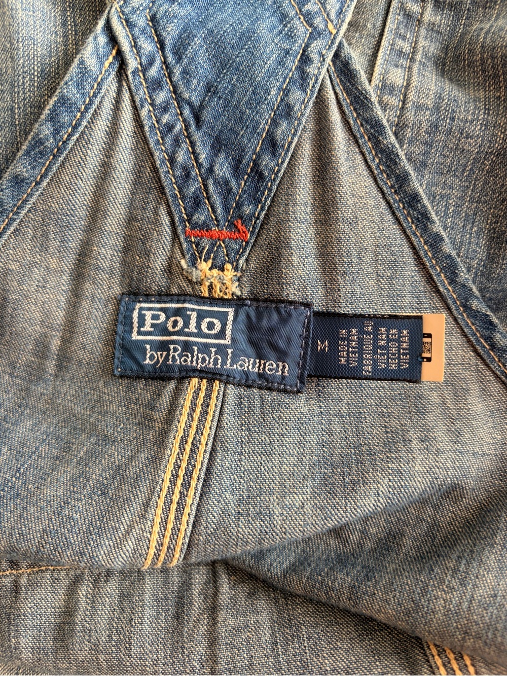 Polo by Ralph Lauren Distressed Denim Overalls - Light Blue - Picture 8 of 13